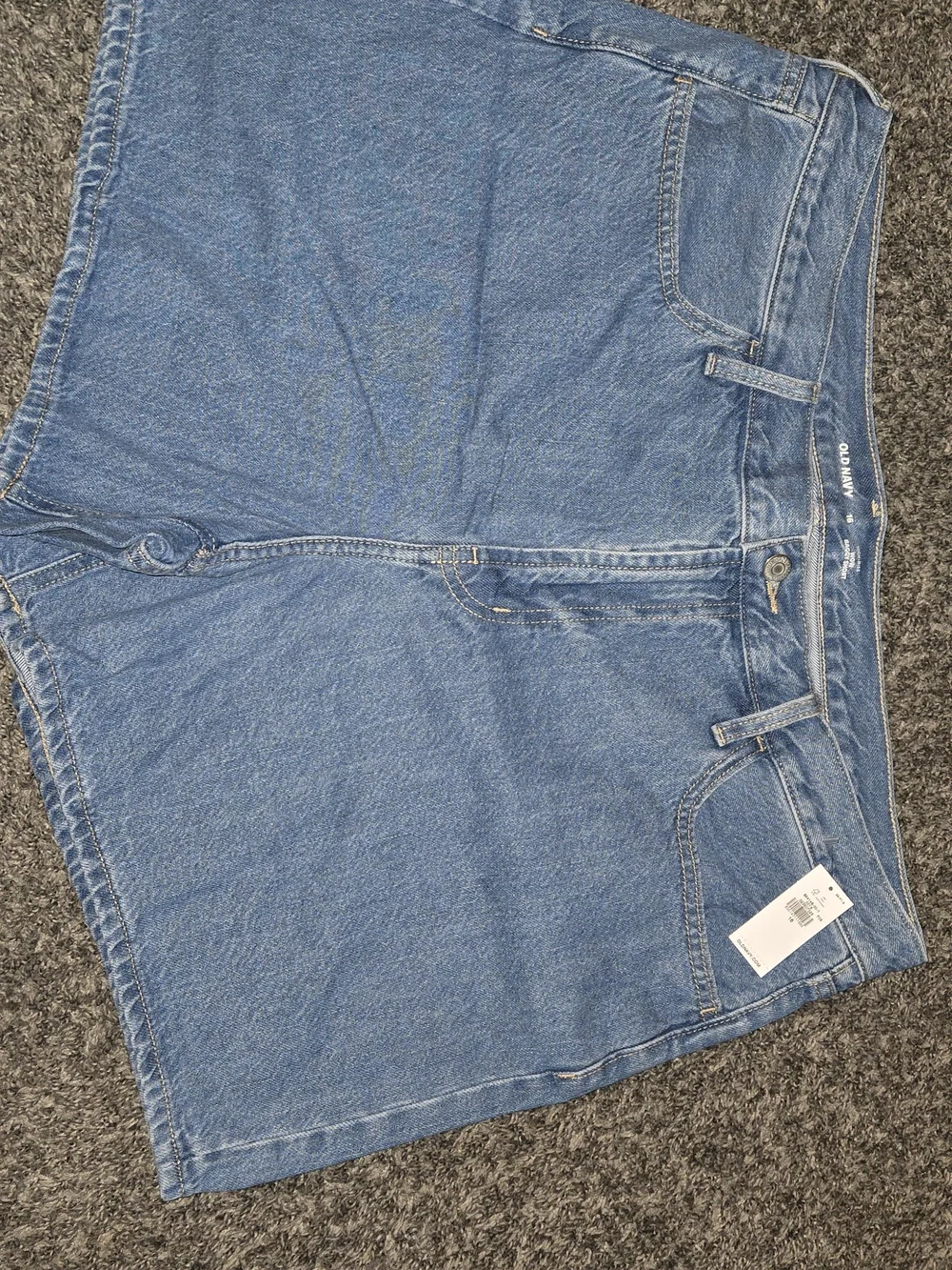 Old Navy Light Blue High-Rise Baggy Denim Shorts